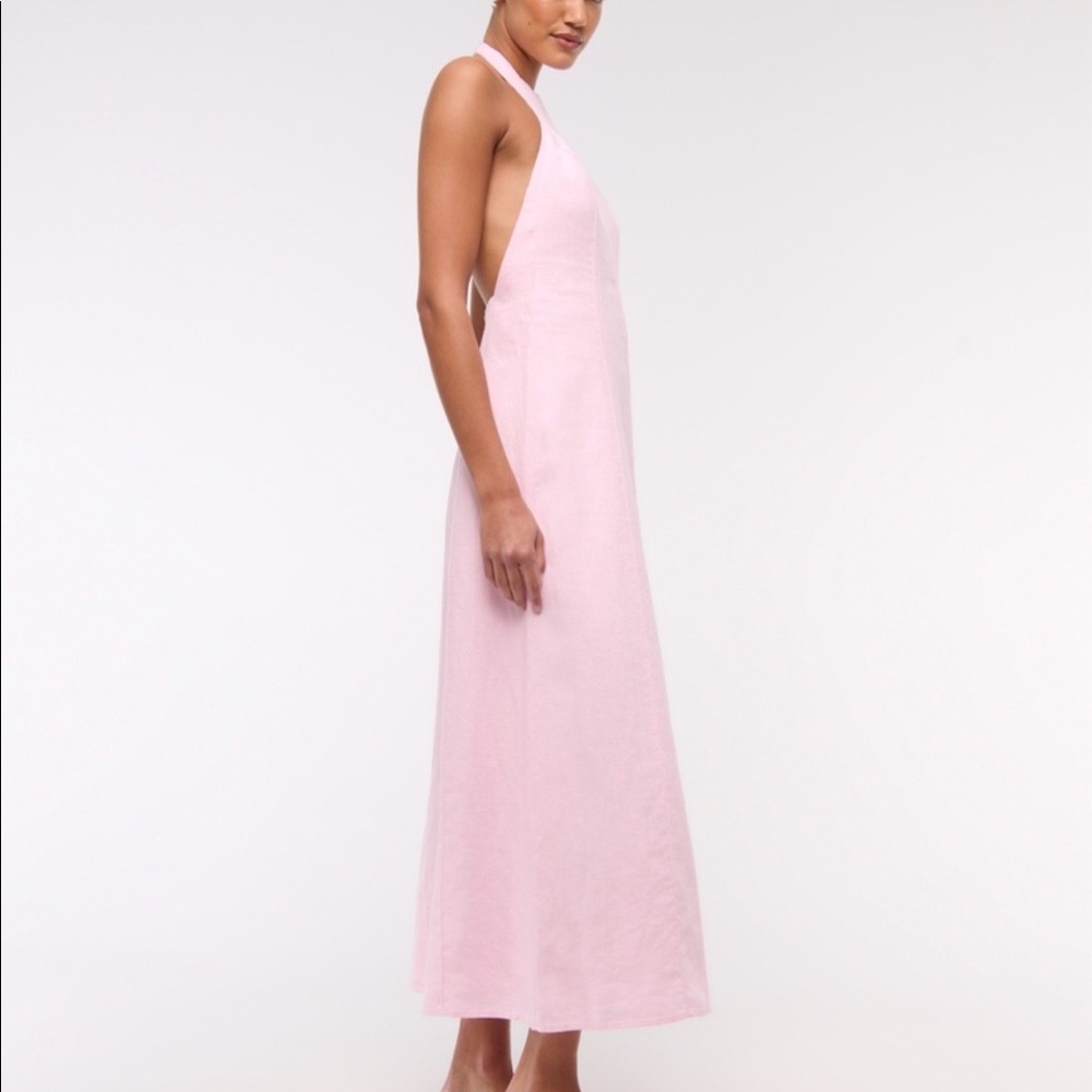 Abercrombie premium linen halter dress